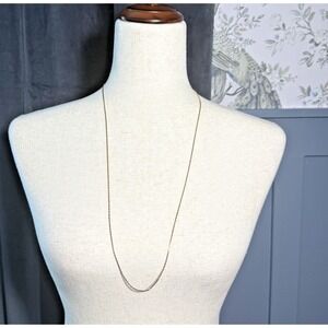 Vintage Napier Gold Tone Snake Chain Necklace 30" Long 2mm Layering or Charm EUC